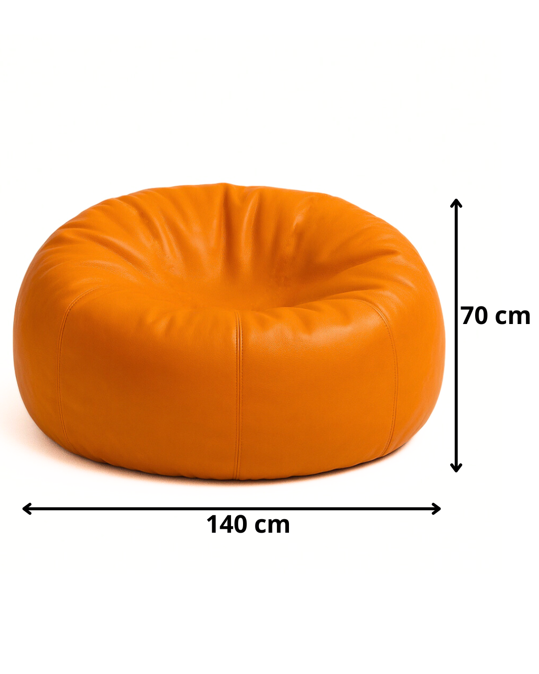 sedací vak guľa oranžová EMI