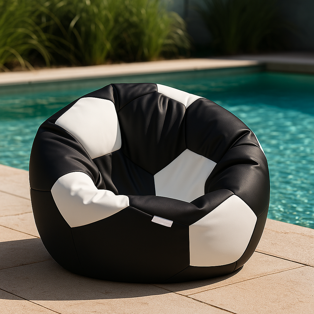 črno-bela nogometna vreča