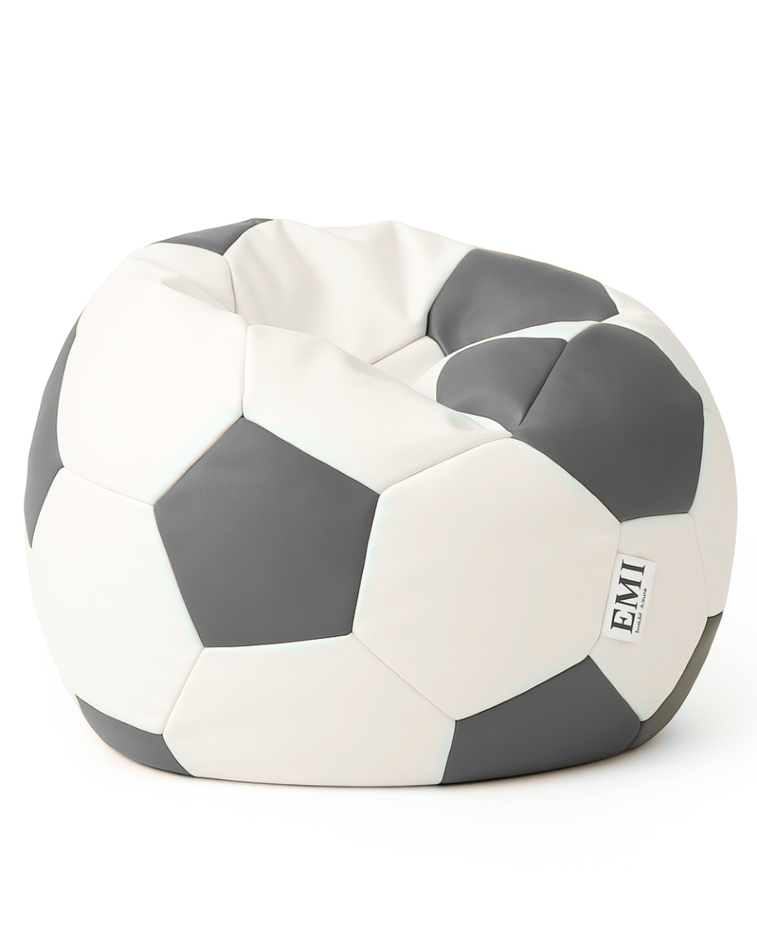 Sedací vak futbalová lopta malá bielosivá EMI
