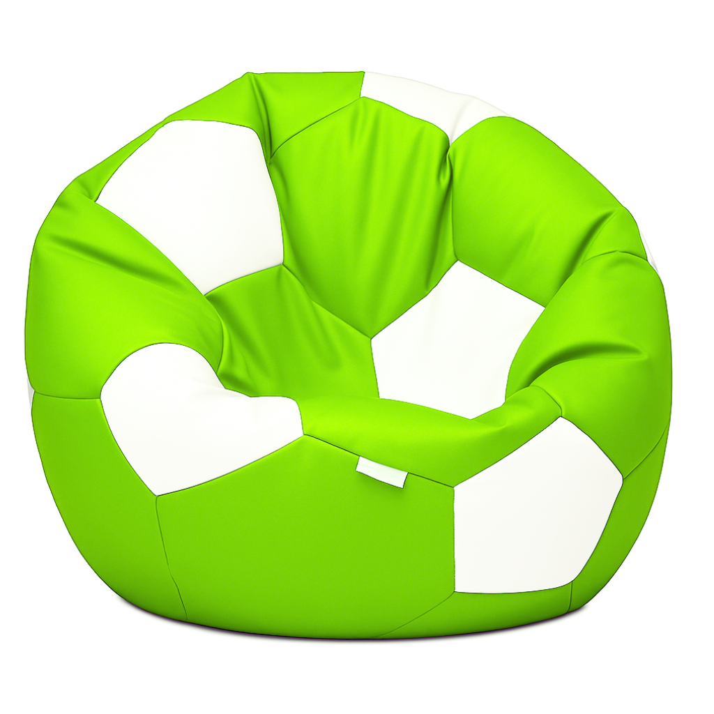 sedežna vreča nogometna žoga limeta bela