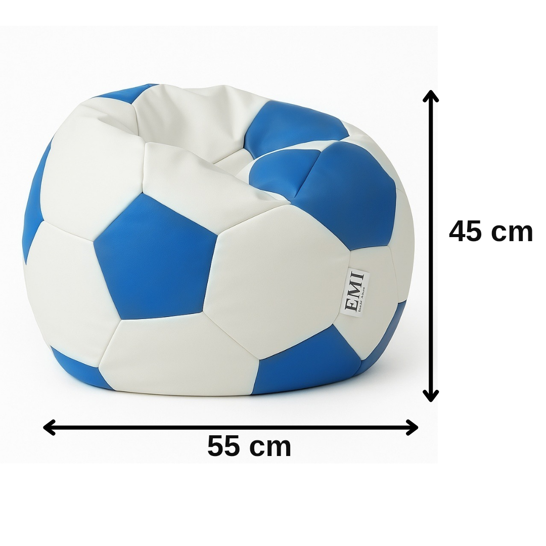 Sedací vak futbalová lopta malá bielomodrý EMI