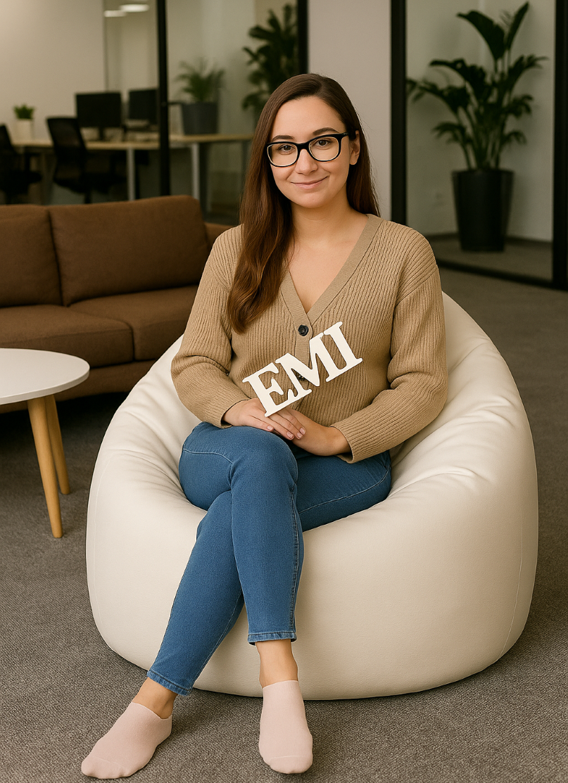 Sedací vak hruška biela