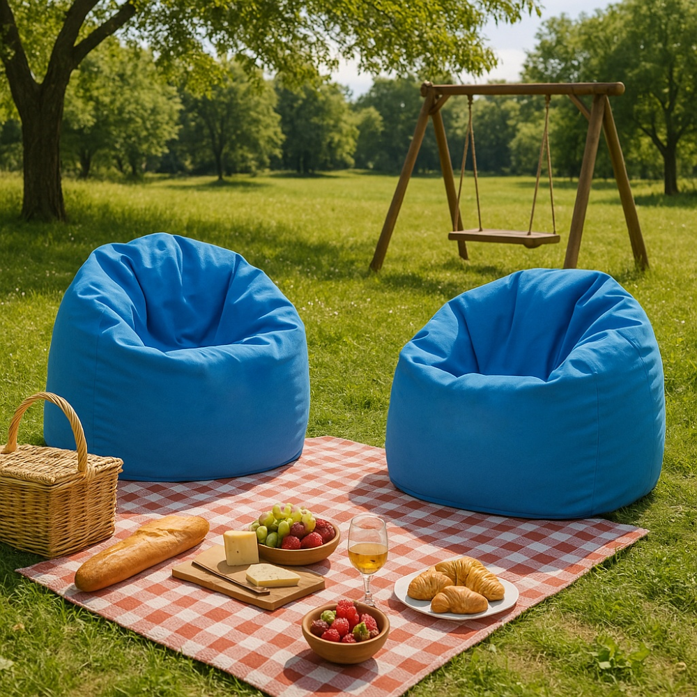 Sedací vak hruška modrá EMI