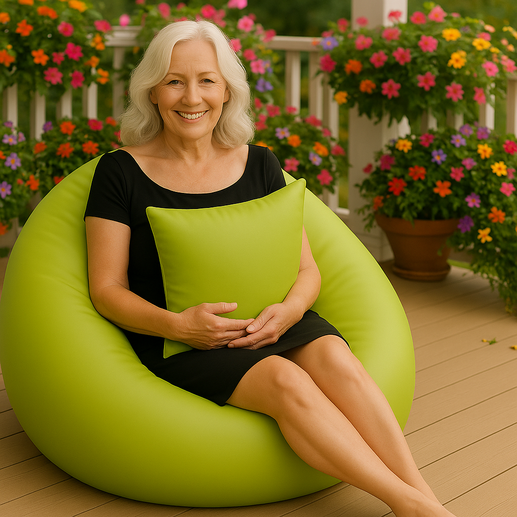 Sedací vak guľa limetková EMI