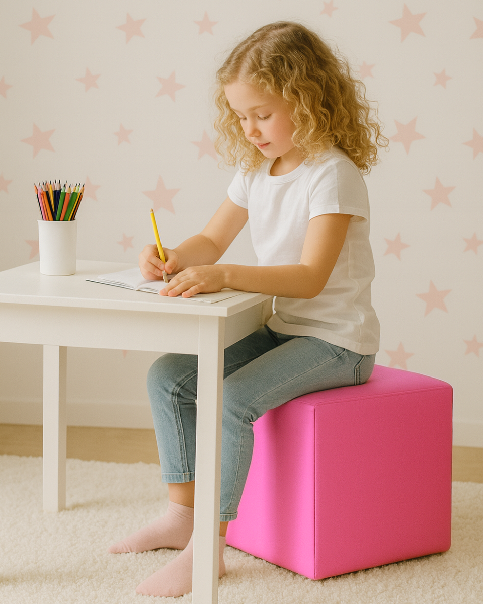 Stol vreča kocka roza EMI