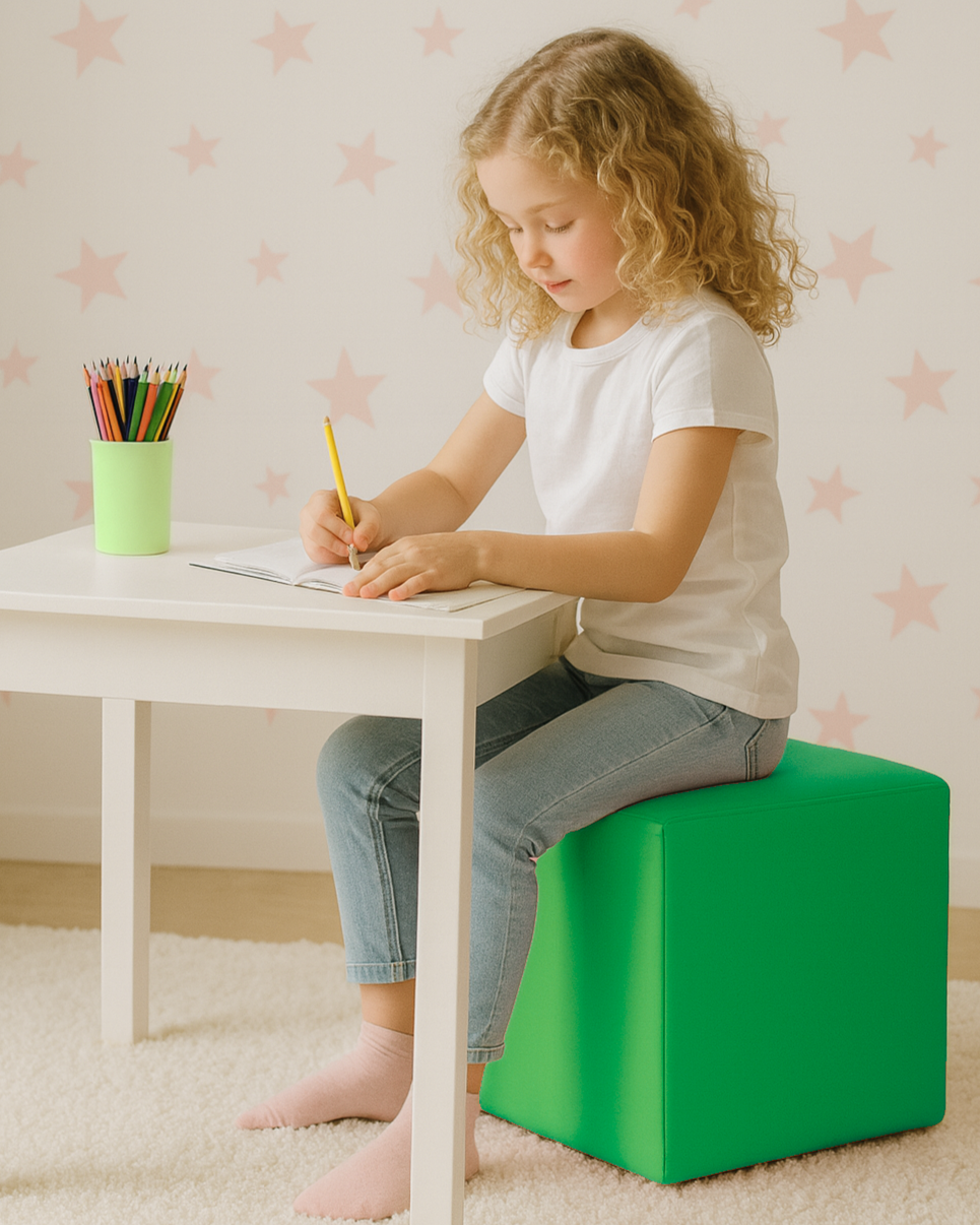 Sedežna vreča stol kocka zelena EMI