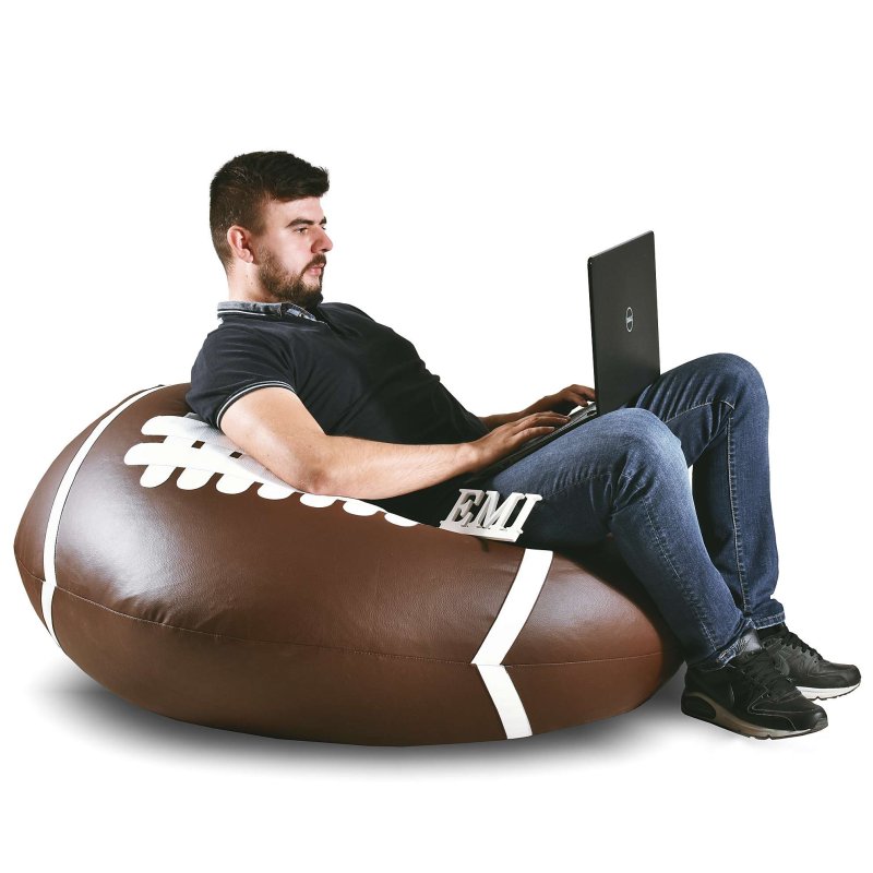 sedežna vreča v obliki žoge za ragbi